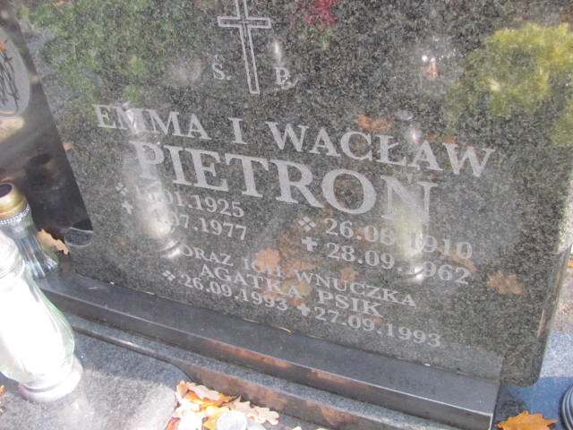 Emma Pietroń 1925 Opole-Półwieś - Grobonet - Wyszukiwarka osób pochowanych