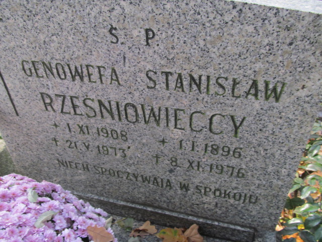 Genowefa Rześniowiecka 1908 Opole-Półwieś - Grobonet - Wyszukiwarka osób pochowanych