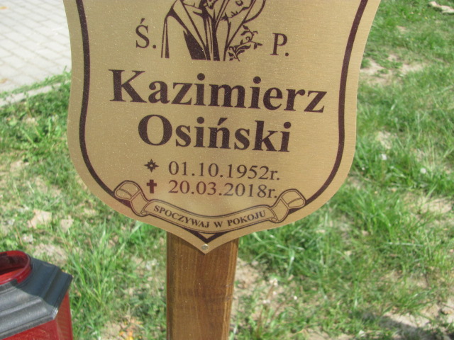 Kazimierz Osiński 1952 Opole-Półwieś - Grobonet - Wyszukiwarka osób pochowanych