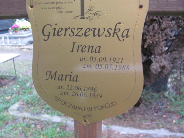 Maria Gierszewska 1894 Opole-Półwieś - Grobonet - Wyszukiwarka osób pochowanych