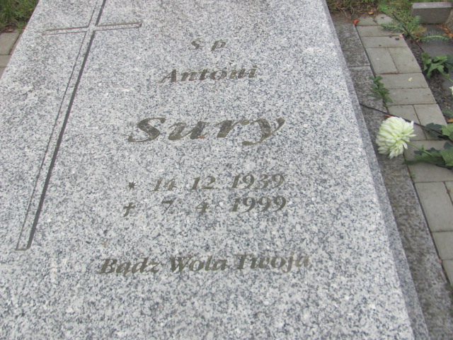 Antoni Sury 1939 Opole-Półwieś - Grobonet - Wyszukiwarka osób pochowanych