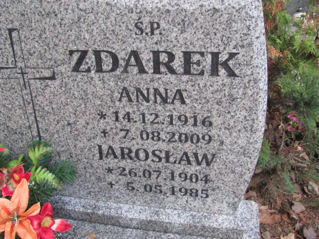 Anna Zdarek 1916 Opole-Półwieś - Grobonet - Wyszukiwarka osób pochowanych