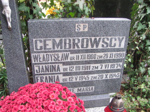 Janina Cembrowska 1945 Opole-Półwieś - Grobonet - Wyszukiwarka osób pochowanych