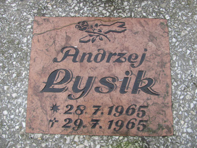 Andrzej LYSIK 1965 Opole-Półwieś - Grobonet - Wyszukiwarka osób pochowanych