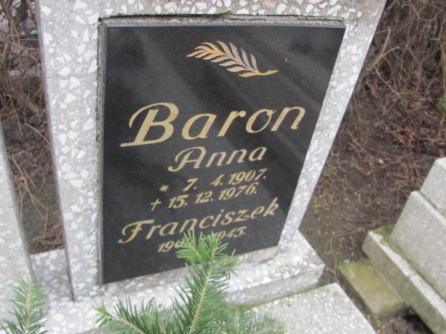 Anna BARON 1907 Opole-Półwieś - Grobonet - Wyszukiwarka osób pochowanych