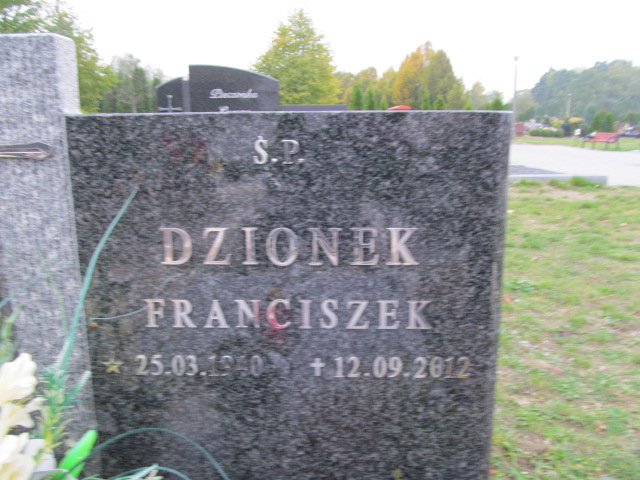 Grób Franciszek Dzionek